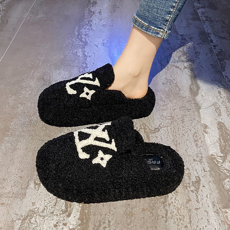 Designer shoes free shipping warm winter outdoor indoor casual slippers vintage thick bottomed lamb wool cotton shoes