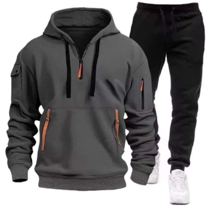 Mens Tracksuit Casual Classic Hooded Sweatshirt Jogging Clothing High Quality Simplicity Versatile Tops Pants Suit Running 250814