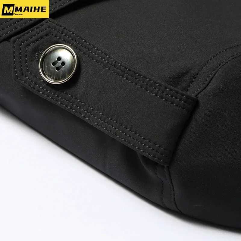 Luxurious Super Long Windbreaker Double-Breasted Trench Coat Mens Cotton Polyester Classic British Fashion Coat Brand Clothing W250815