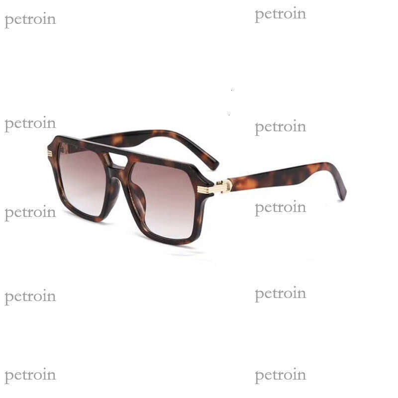 New Men's Double Bridge Square Sunglasses Fashion Trend Optical Frame Anti-Blue Light Plain Glasses Can Be Customized with Prescription