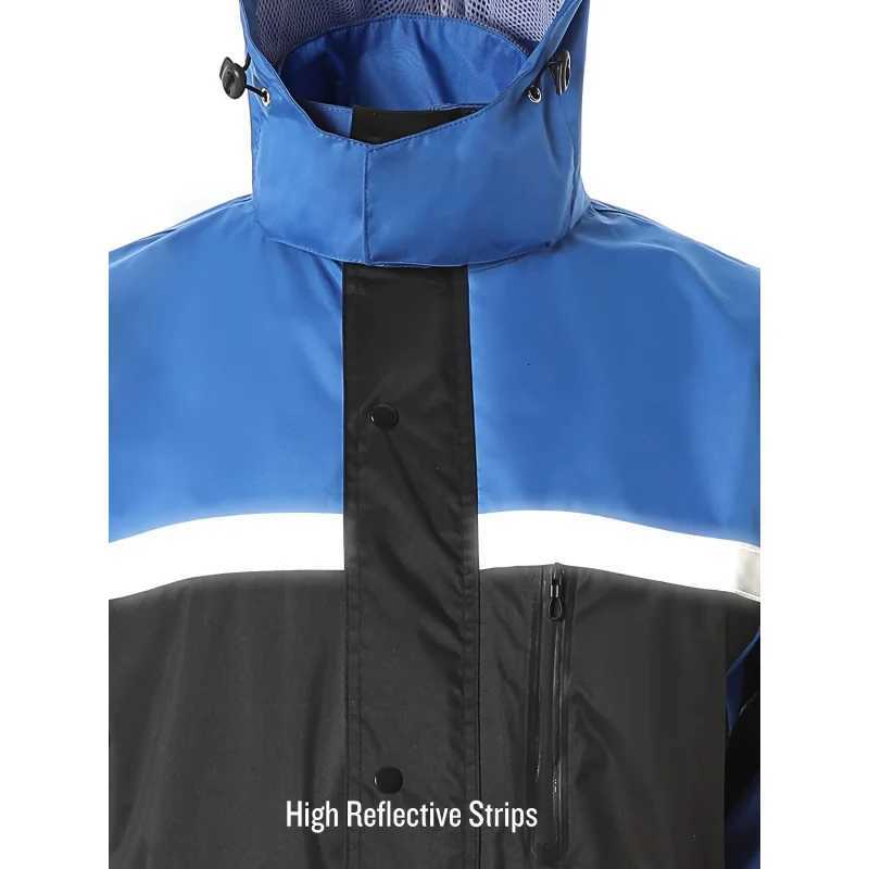 Mens Rain Suit High Visibility Reflective Work Rain Pants For All Sport Farm Fishing Motorcycle Y250814