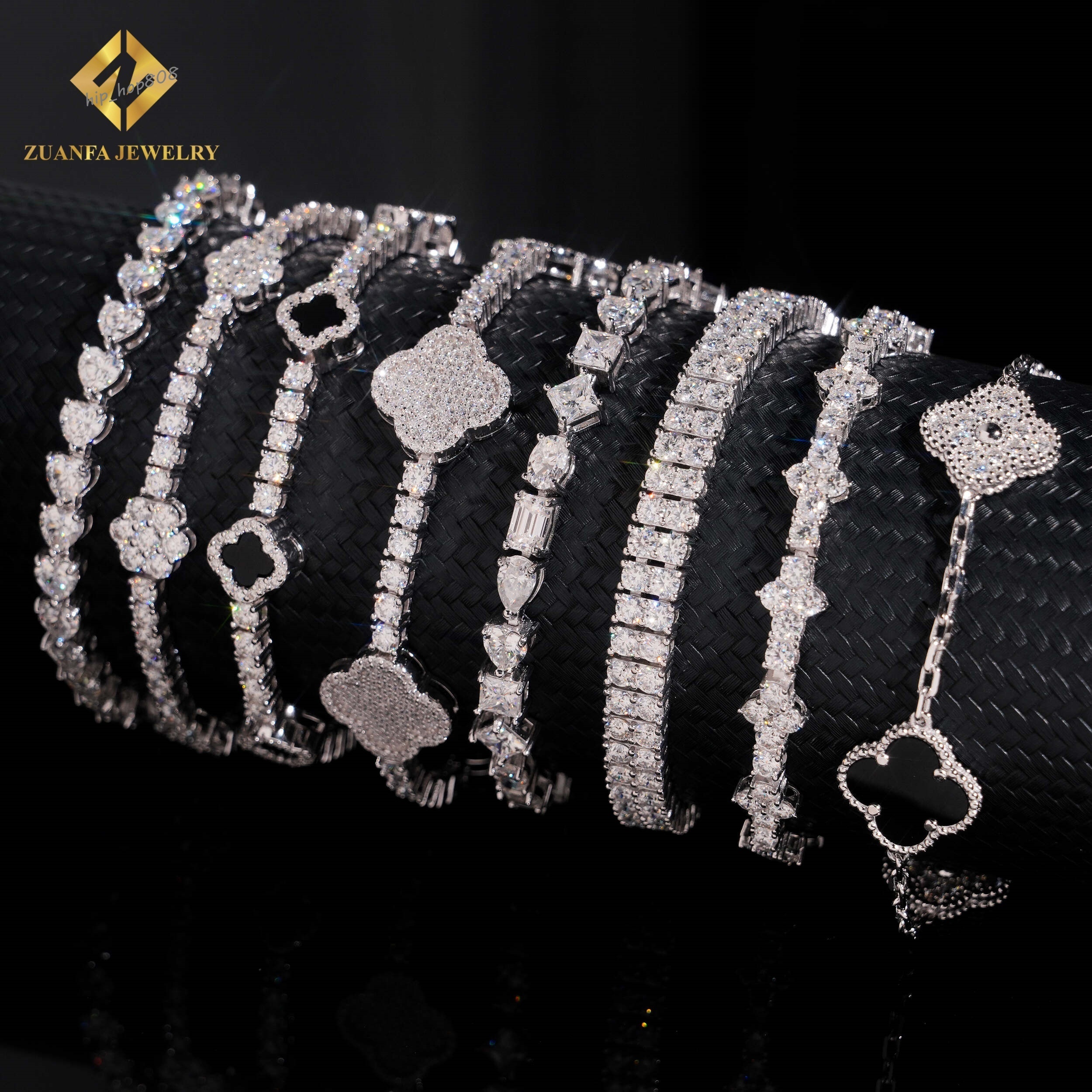 Wholesale Price 925 Sterling Silver Moissanite Pass Diamond Test Tennis Chain Bracelets Fine Jewelry
