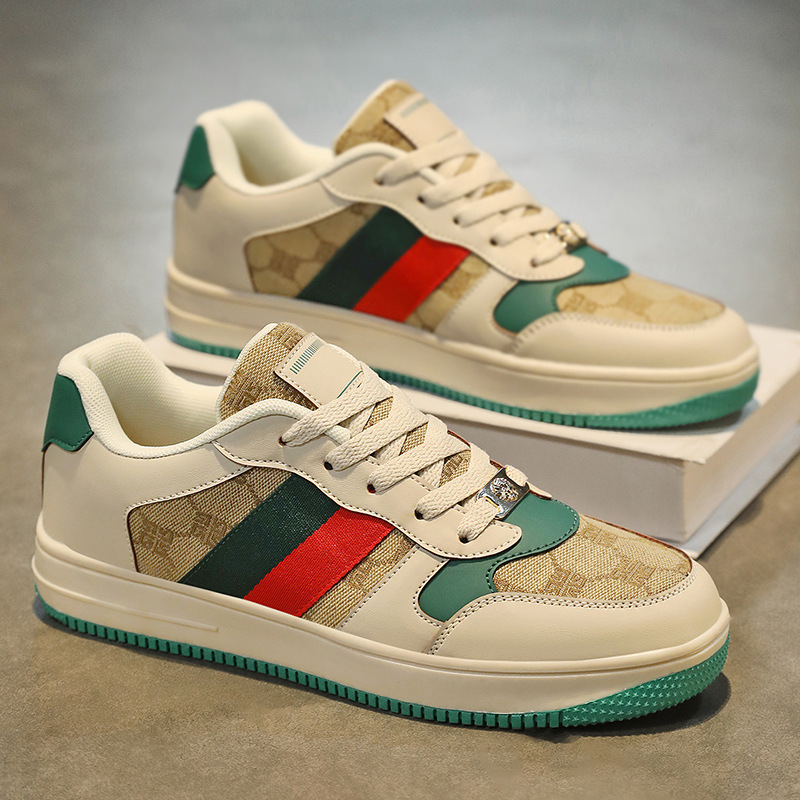 Casual shoes Designer shoes Couples' retro flat shoes Fashionable running shoes Casual White Thick Sole Height Increasing Sneakers