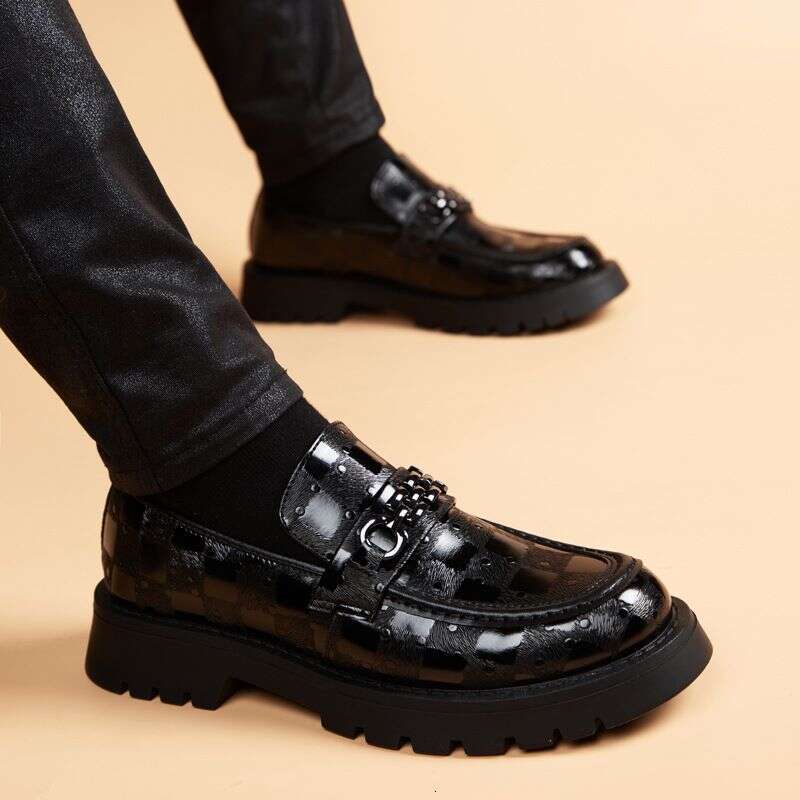 Bean High-end Light British Men's One Foot Trend Le Fu Thick Sole Height Increasing Casual Trendy Shoes