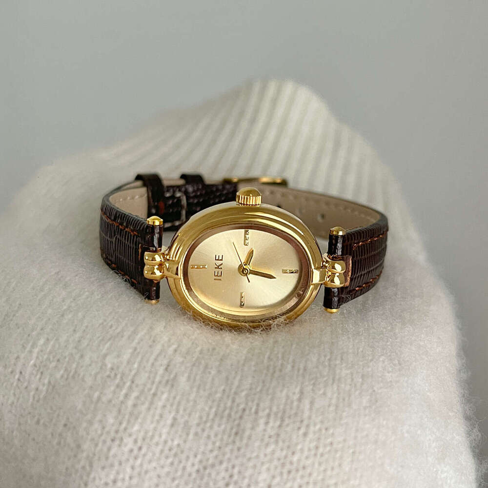 Oval Small Dial Thin Strap Designer Watch for Women Women, Niche Light Luxury Korean Style, Compact and Exquisite
