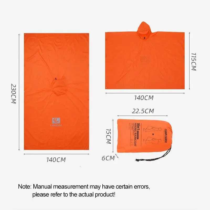 3-in-1 Waterproof Lightweight Unisex Raincoat HikingRaincoat Hiking Multifunctional Outdoor Activity Rain Gear Tent Cover Y250814