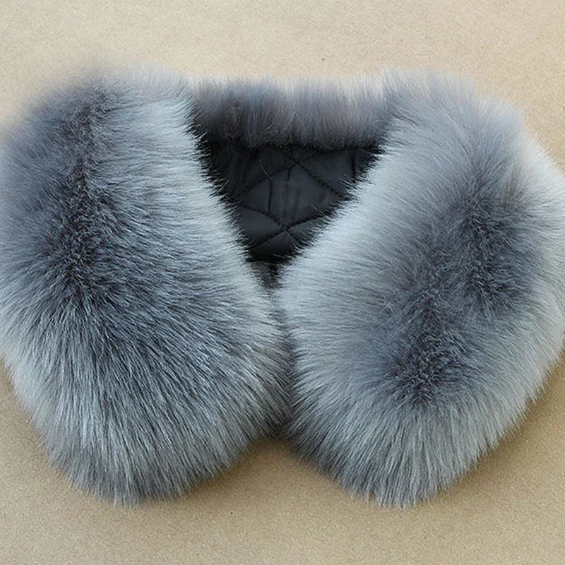 Winter Faux Fox Fur Collar Men Women Down Coat Fur Collar Scarf Concealed Buckle Easy To Wear Comfortable Keep Warm 250808