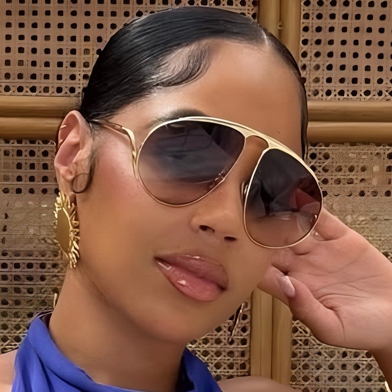 Designer Sunglasses For Women Men Oversized Sunglasses UV400 Protection Classic Sunglasses Luxury Polarized Lenses Goggle Pilot Alloy Frame Eyewear KP