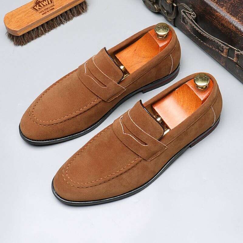 206-2 Solid Color Loafers British Versatile Loafers, One Foot Casual Bean Shoes