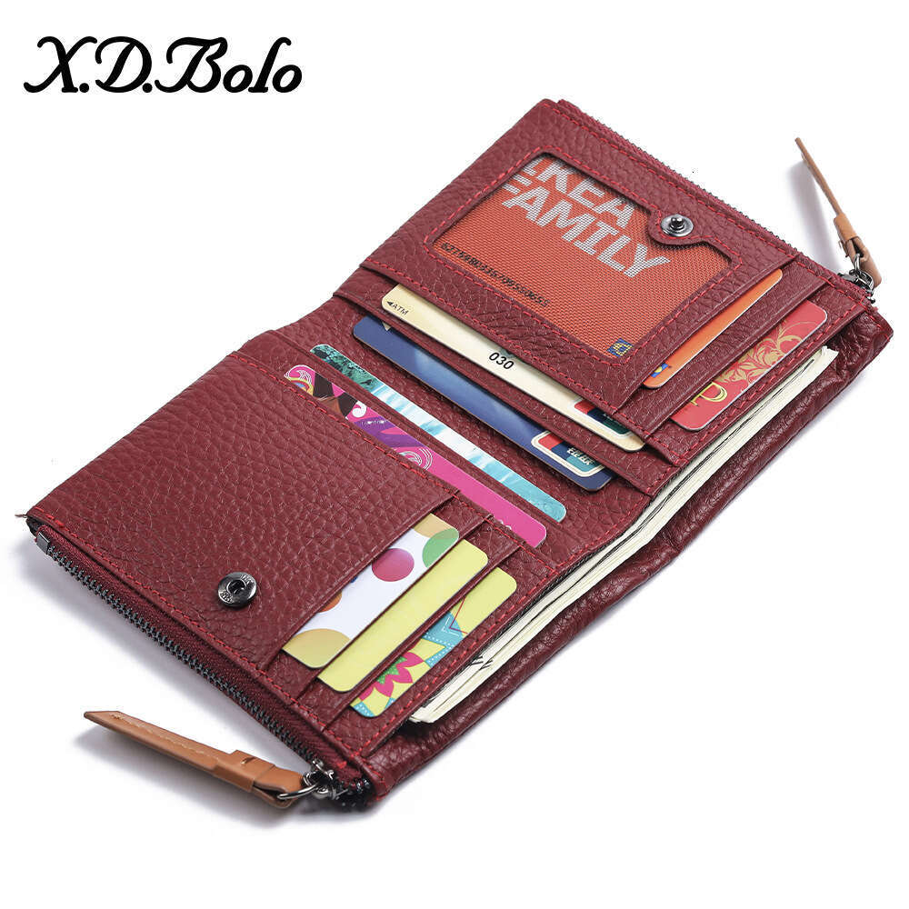 2020 New Women's Short Korean Style Double Zipper Coin Purse Multi-Card Slot Ladies' Wallet designer wallet B5 B5