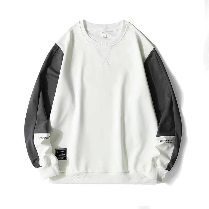 Mens Casual Sweatshirt Hoodie Men Harajuku Streetwear Pullover Male Patchwork Loose ONeck Fashion Hip Hop Hoodies 250814