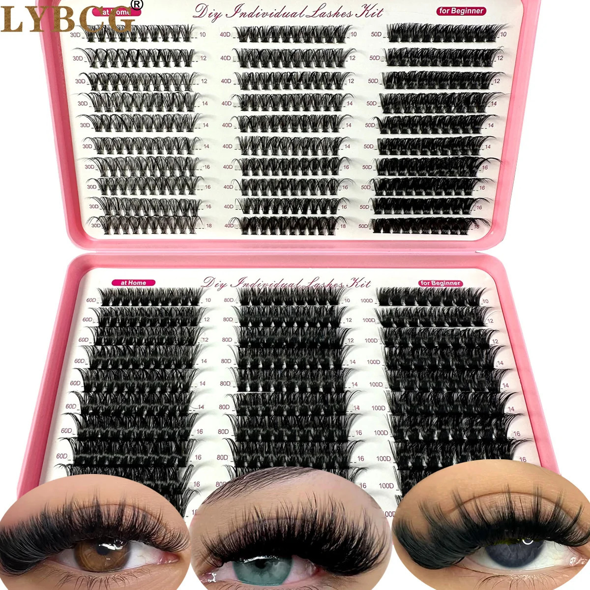 007mm Soft Fluffy Lash Clusters 30D100D Thick Long 1018mm Volume Cluster Eyelash s 570Pcs Wispy Individual Lashes 250811