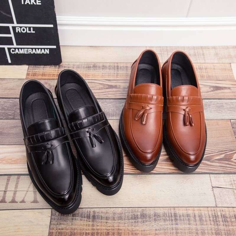 Men's Casual Business Shoes Mens Classic Buckle Loafers Moccasins Men Light Driving Party Wedding Flats