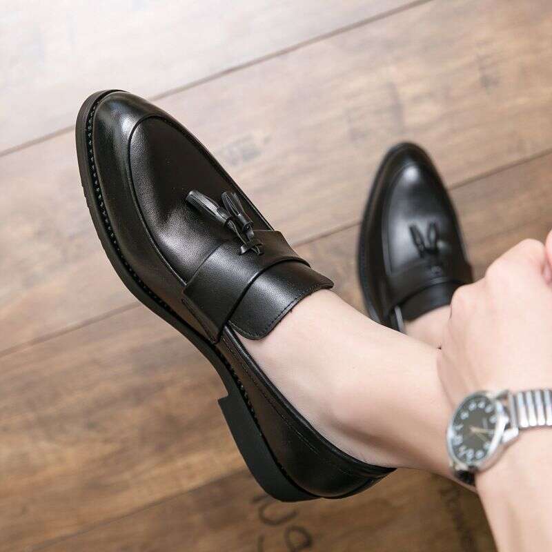 Lefu British Fashion Su One Foot Pedal Korean Version Casual Small Size Business Leather Men's Wedding Shoes