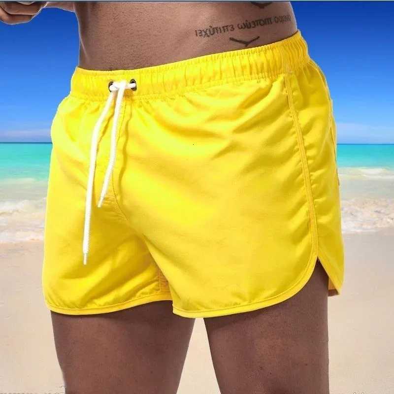 2024 New summer Quick dry fitness short pants men comfortable breathable solid color beach shorts running sports training shorts Y250814