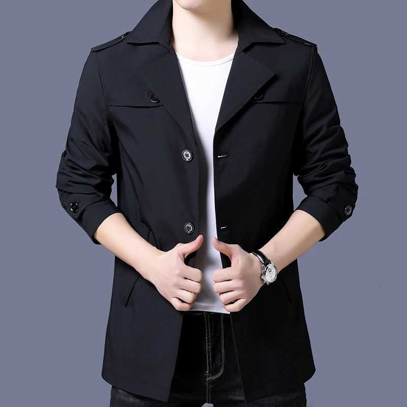 Top Grade British New Brand Casual Fashion Mens Trench Coat Designer Windbreaker Overcoat Slim Fit Long Jacket Mens Clothing W250815
