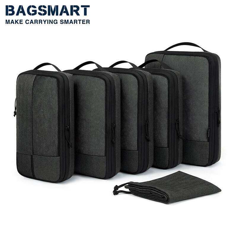 Designer bag 52 BAGSMART Compression Cubes Men Travel Expandable Organizer Carry on Lage Packing Organizers for Women
