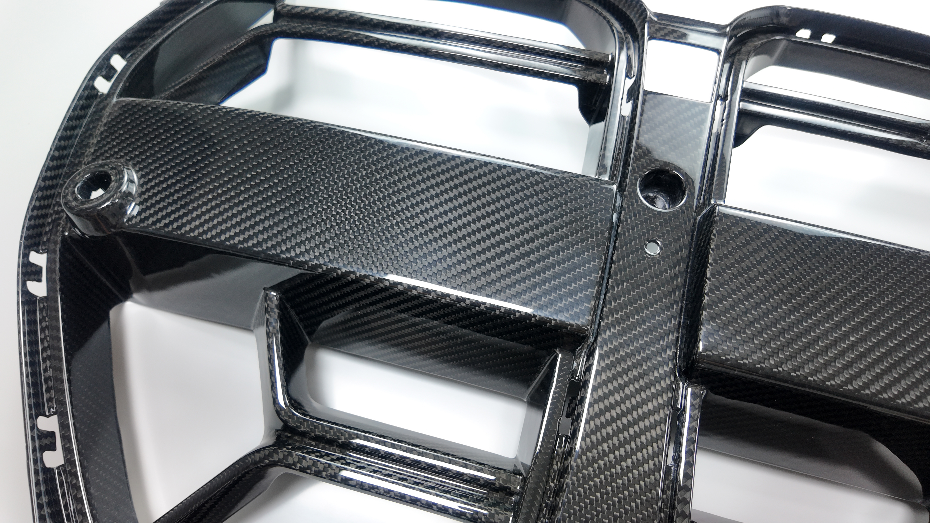 Dry Carbon Fiber Grille For BMW M3 G80 M4 G82 Front Bumper Grill Auto Racing Grid No ACC Dry Carbon 2021-2023 CSL