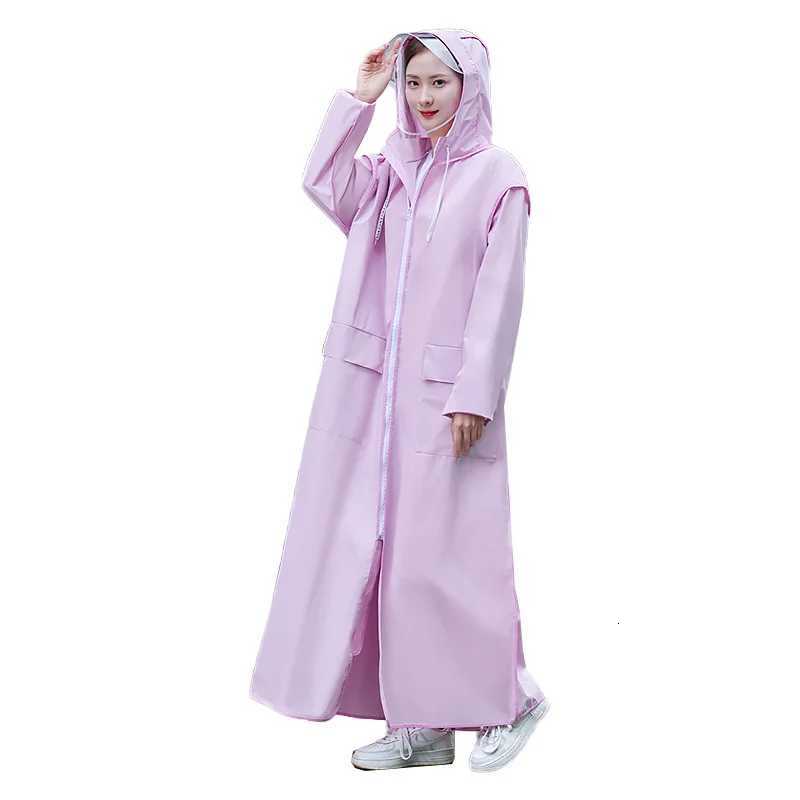 Raincoat Womens Long Full-body Rainproof Electric Battery Car Single Adult Rainproof Poncho Y250814