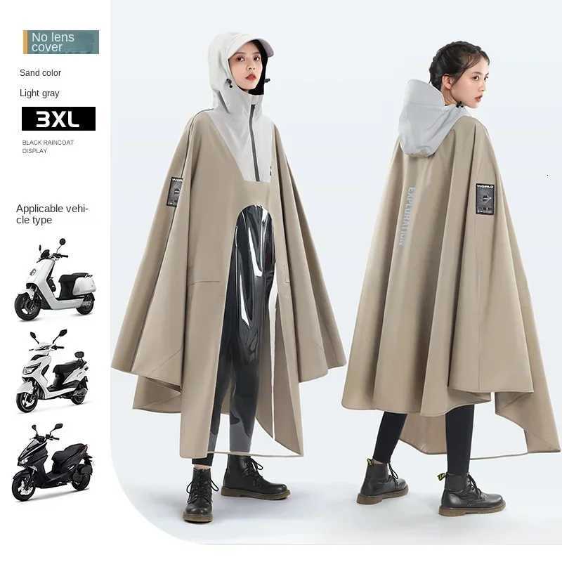Motorcycle Raincoat Thickened and Lengthened Electric Vehicle Adult Long Full Body New Battery Vehicle Special Poncho Y250814