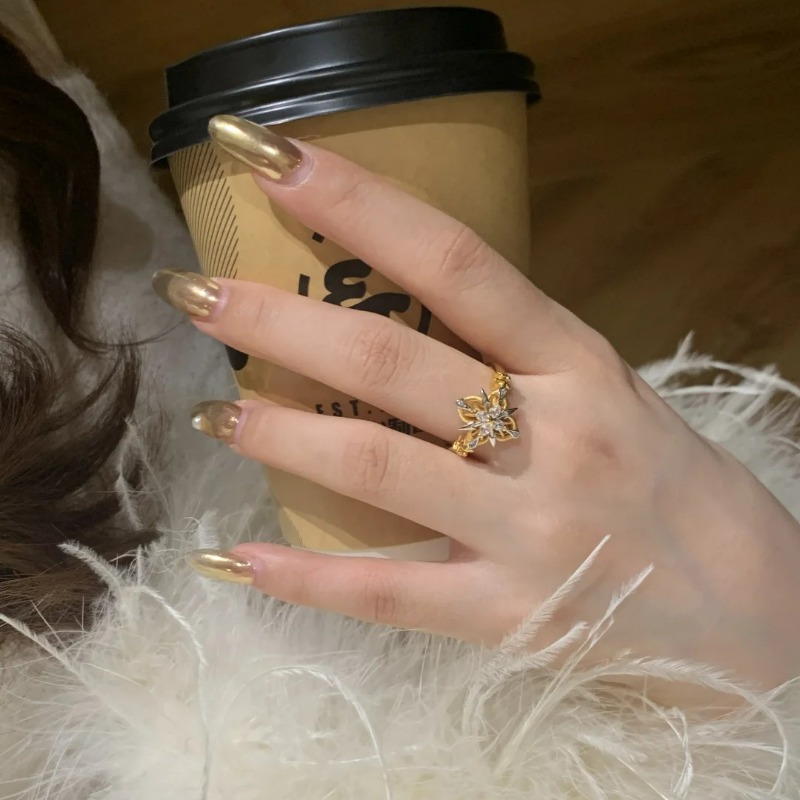 Classic Timeless Charm: Handcrafted Silver Accentuated Ring Embellished by Natural-Looking Gems