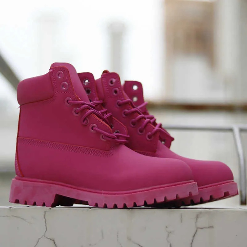 TOP tims boot Designer Boots Shoes Men Waterproof Ankle Classic Martin Casual Shoe Cowboy Red Blue Black Pink Hiking Motorcycle Boots Martin Casual Shoes q1 720