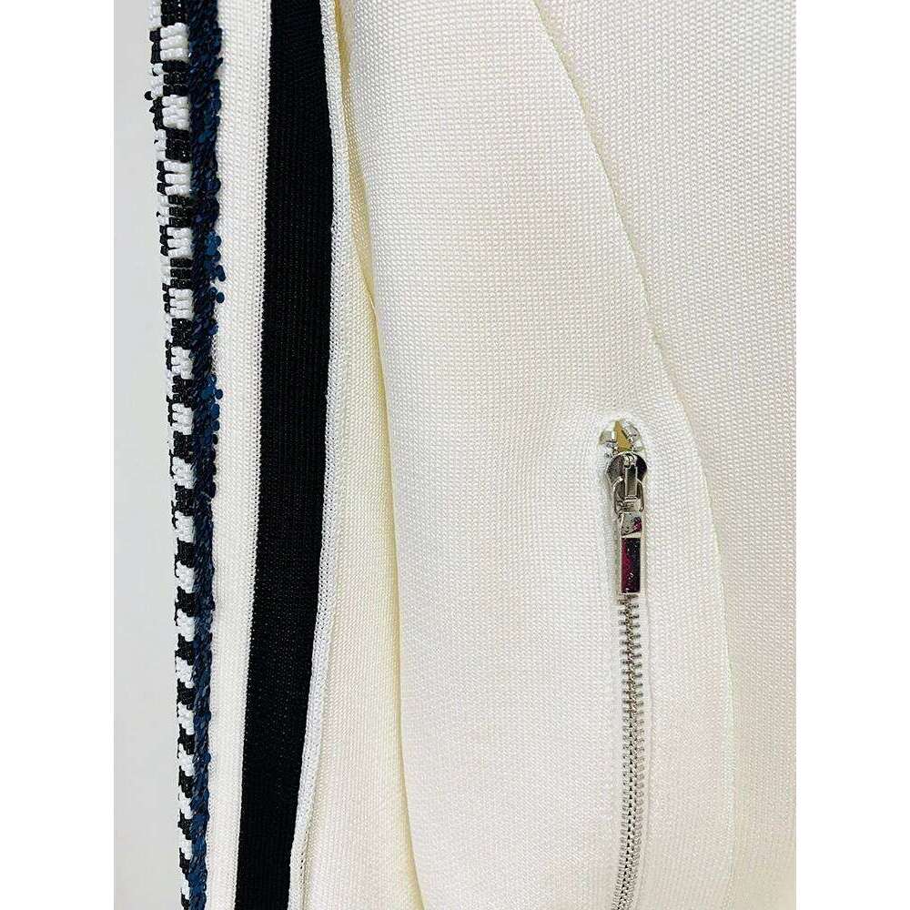 Designer Clothing 2025 HIGH STREET Newest Fashion 2025 Spring Designer Women's Stand Collar Sequin Embroidered Baseball Jacket