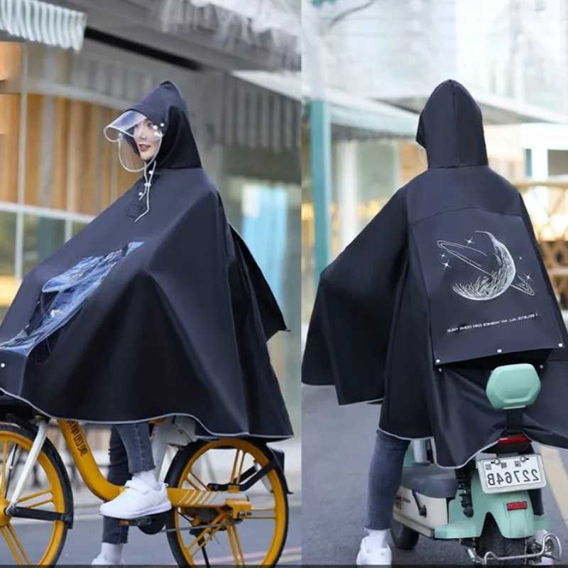 Full-Body Long Electric Scooter and Bicycle Raincoat Special for Heavy Rain Mens and Womens Styles Y250814
