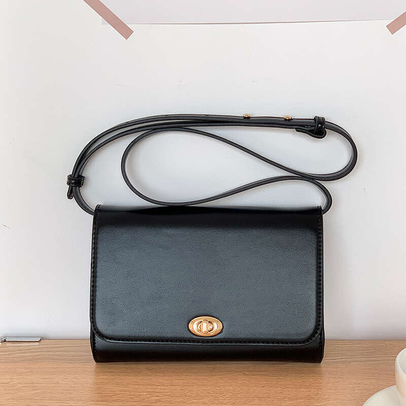 2025 Korean Bags Designer Women Style Commuter Flip Small Square Soft Leather Simple Fashion Shoulder Crossbody Bag for Women with High-end Feel