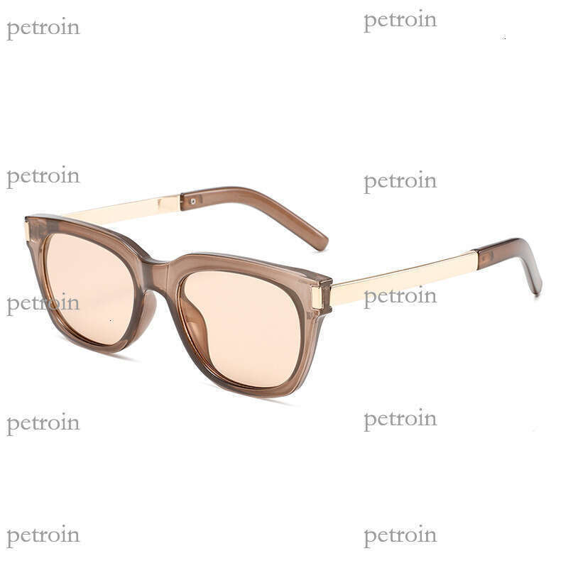 New square frame fashion metal temple sunglasses glasses with a high-end feel for men and women