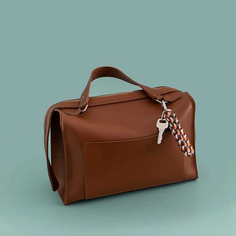 2 pcs set High chic braided woven girl messenger bag bug handbag bag charms stylish brand new key chain B399 Y250815