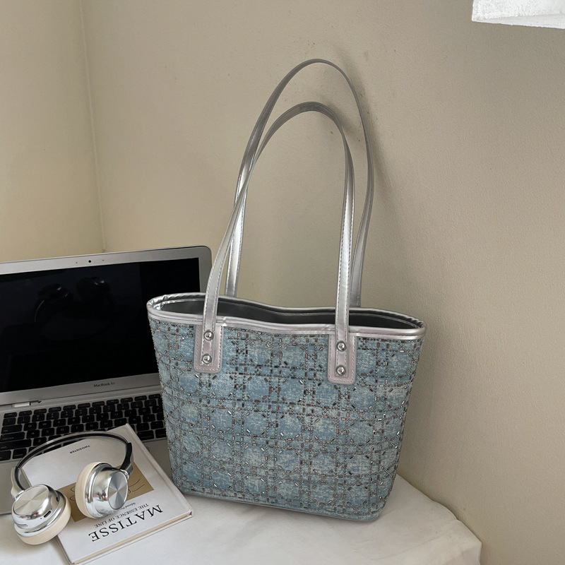 Women's Fashion Hot Diamond Bucket Bag Free Shipping Designer Luxury New Heavy Industry High Temperament Handbag Fashion Single Shoulder Crossbod