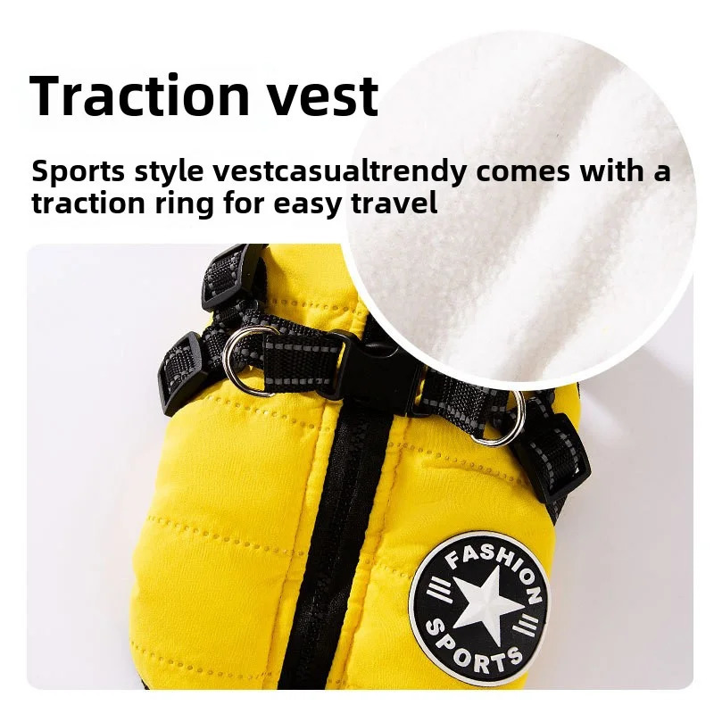 Pet Dog Jacket With Harness Winter Warm Clothes For Labrador Waterproof Small Coat Chihuahua French Bulldog Outfits 250814