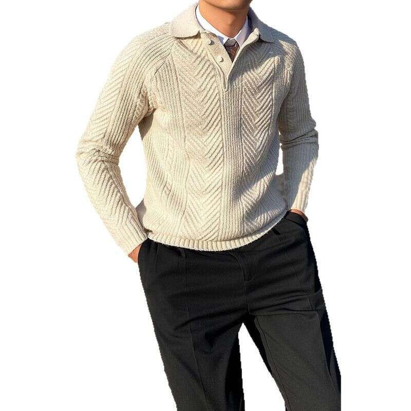 Clothing Shirt Lapel Sweater Men's Light Business Style Warm Large Size