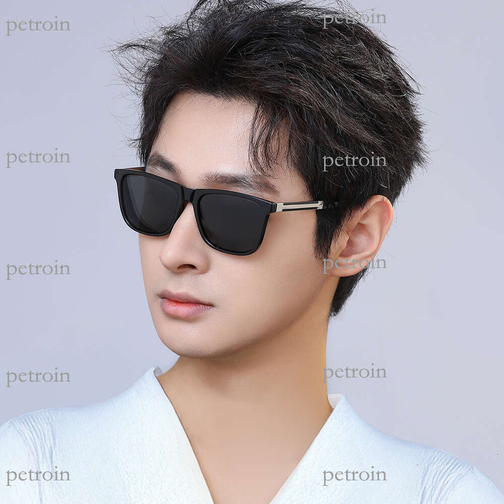 New Men's Square Frame Versatile High-End Driving Special Polarized Sunglasses UV Protection