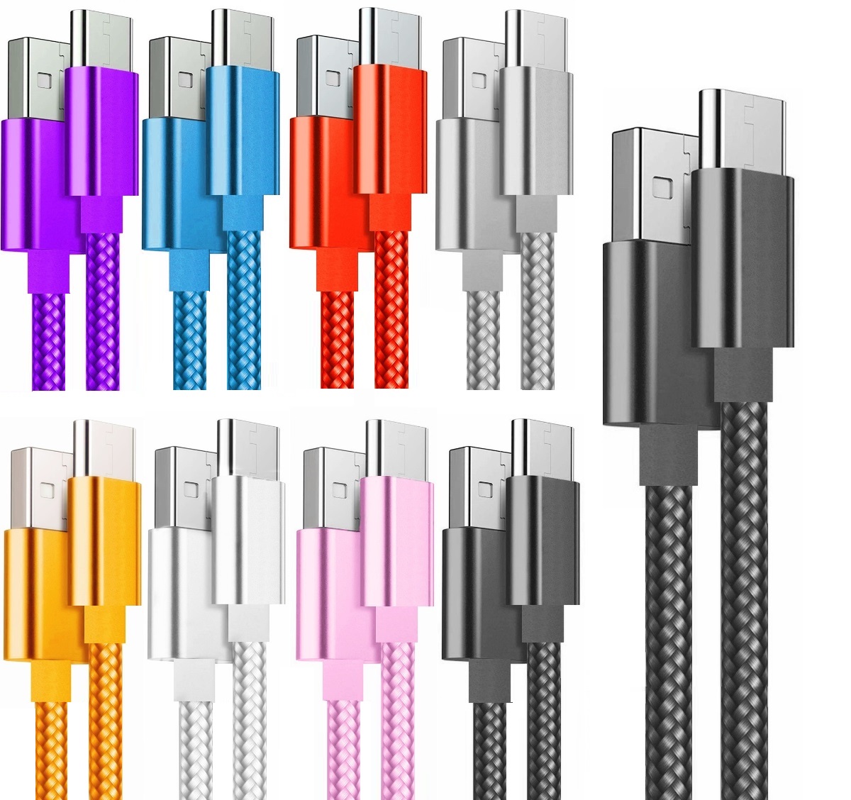 1M 2m 3m Metal House Fabric Nylon Braided C to C USB C to Type c Cable For Samsung Galaxy s10 S20 S23 S24 Utral Htc lg Android phone 15 15pro