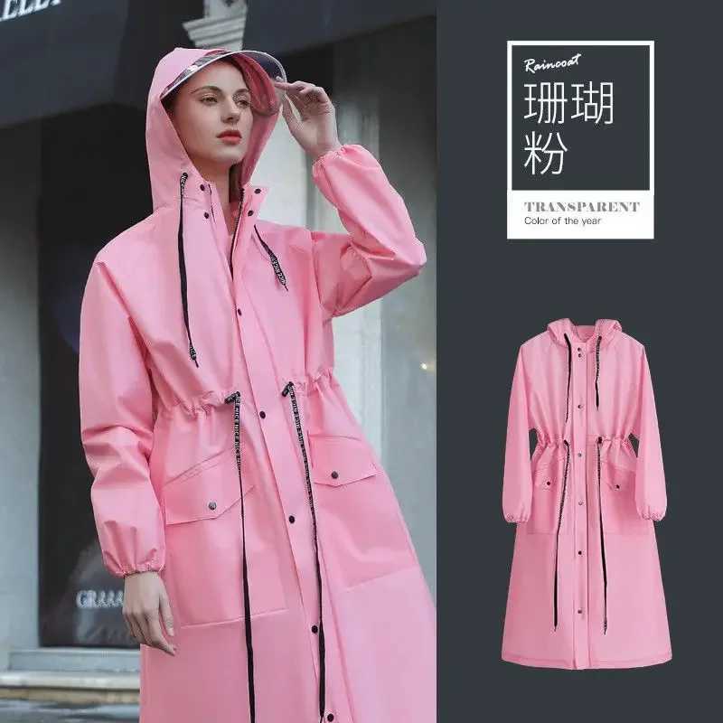 Long Clear PVC Raincoat for Adults - Waterproof Full Body Protection for Motorcycle Hiking Heavy Rain Y250814