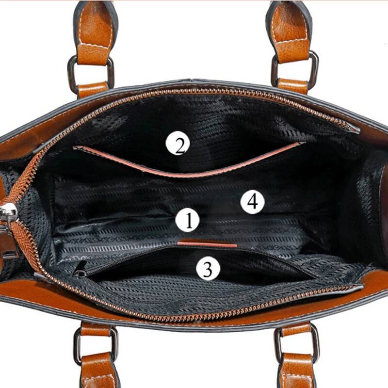 Women Handbag Cross Body Shoulder Tote Bag Genuine Leather Shopping Fashion Office Female Real Cowhide Messenger Top Handle Bags