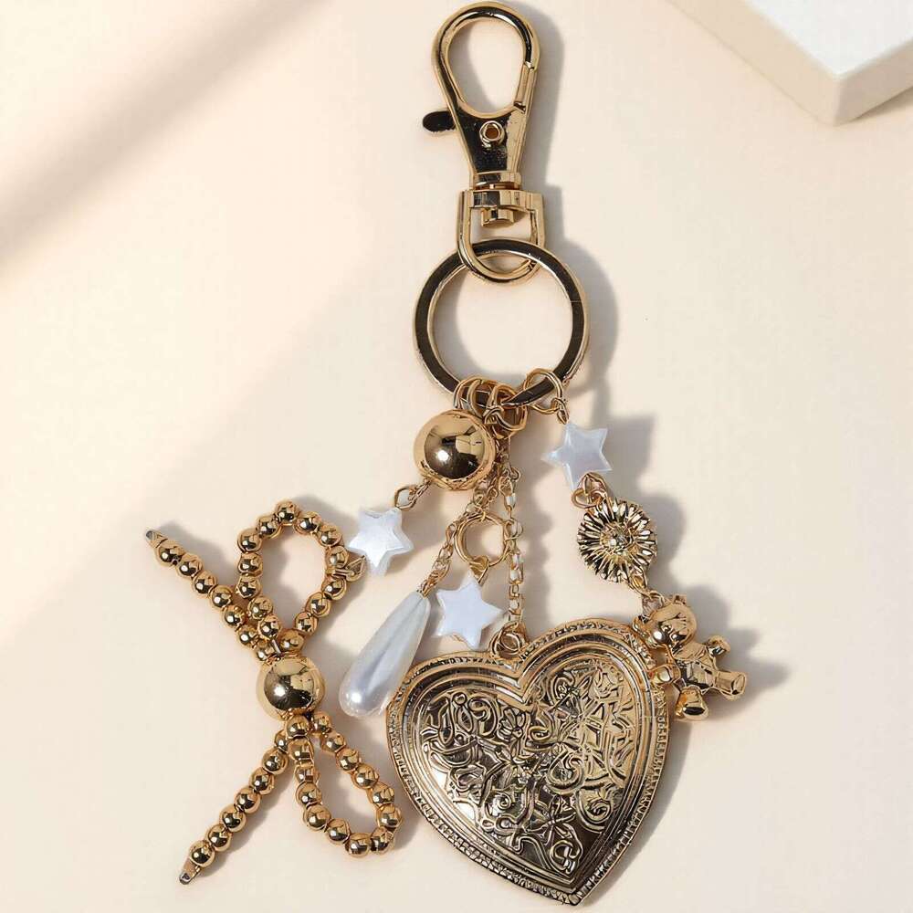 Bohemian Style Ceramic Small Fish Horseshoe Devil's Eye Keychain Backpack Chain Mother's Day Gift