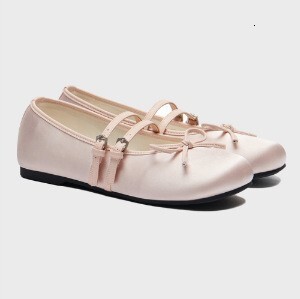 Designer Women's Ballet Shoes 2025 New Mary Jane Bow Flat Shoes