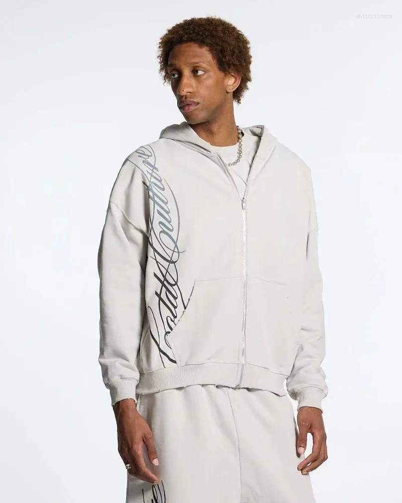 Men's Tracksuits 2025 Harajuku Fashion Men Clothing Gothic Trend Suit American Hip Hop Retro Letter Print Design Casual Couple Sportswear