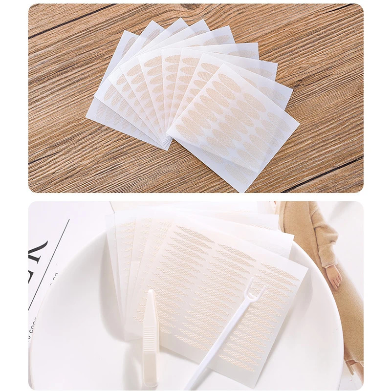 Lace Double Eyelid Tape Invisible Natural Water-adhesive Double Eyelid Stickers For Hooded Droopy Uneven Small Eyes Makeup Tools 250811