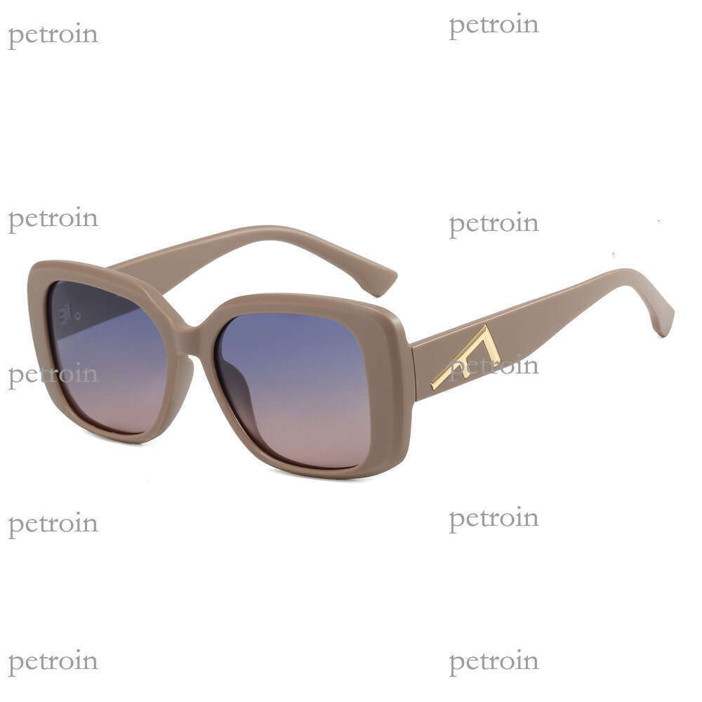 25 New Style Personality Large Frame F Model Wide Temple Ins Street Fashion Trend Women's Polarized Sunglasses