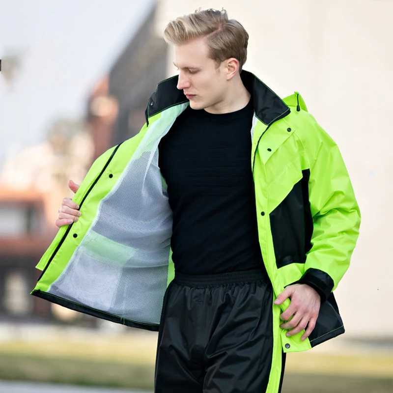 Premium Raincoat Waterproof Motorcycle Raincoat Breathable Reflective Raincoat Set Y250814