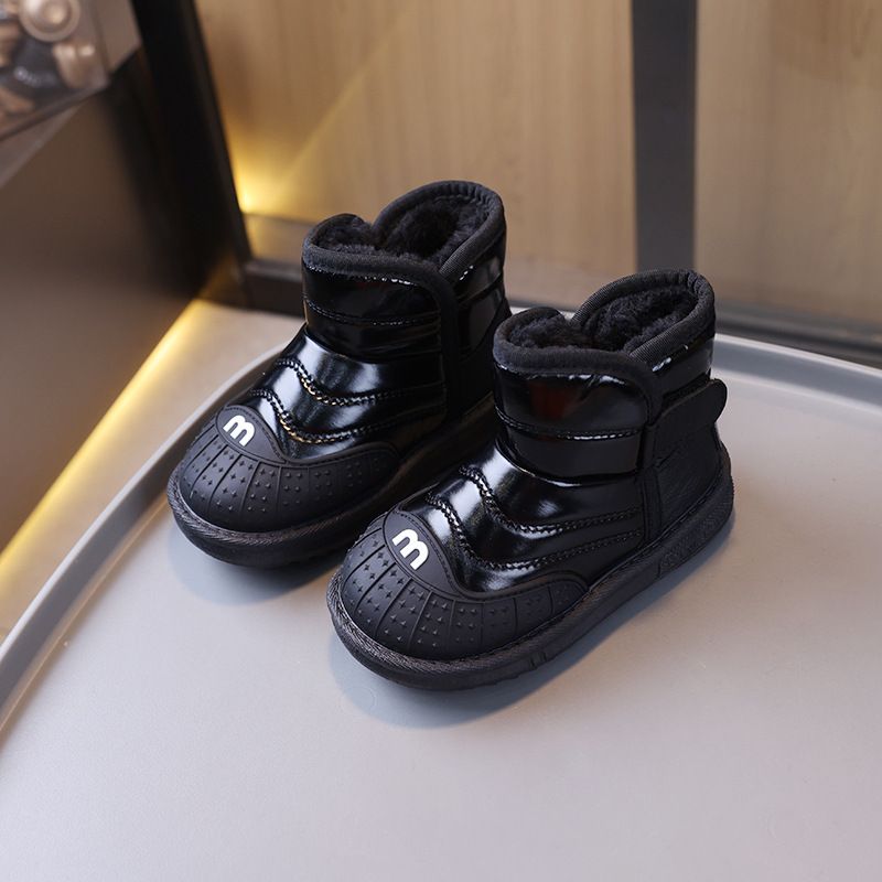 Winter Kids Boots Youth Cotton Shoes Fashion Kidsnest Boys Girls Ankle Boots Soft Bottom Warm Student Boot Silver Black Pink Sizes US 9C-5Y