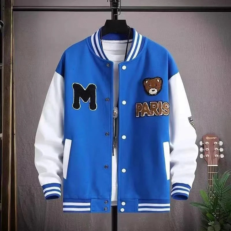 Letter y Mens Windbreaker Baseball Jacket Spring Korean Style Harajuku HipHop Streetwear Button College 250814