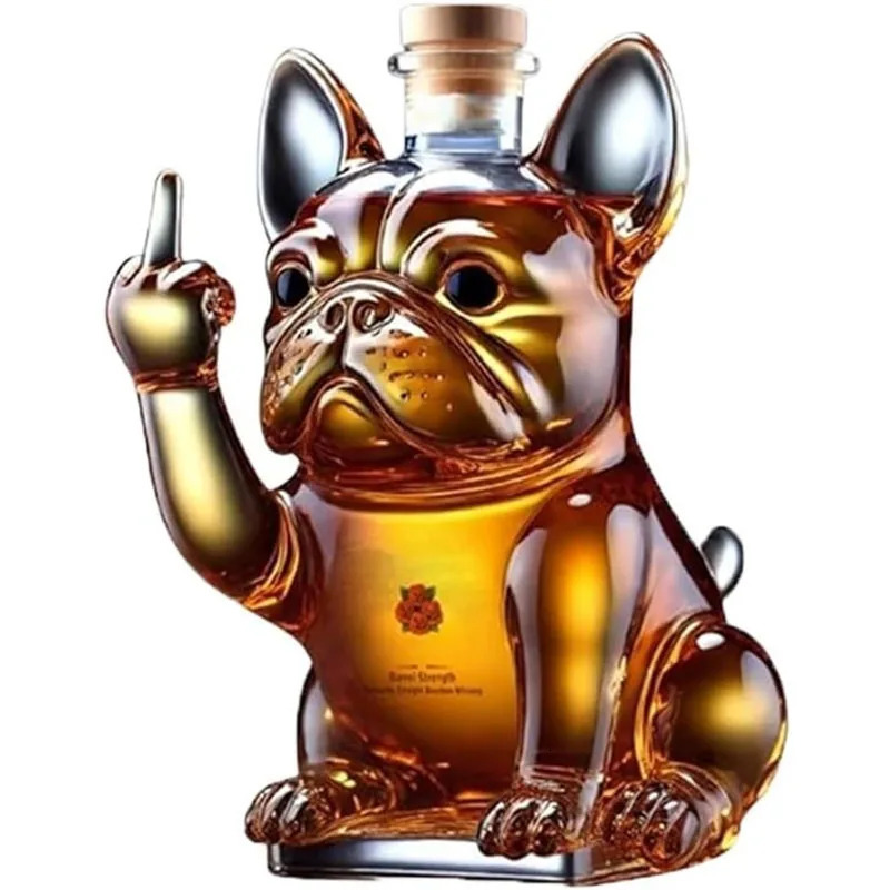 Funny Middle Finger Animal Modeling Wine Bottle Whiskey Glass Decanter Bar Wine Decorative Bottle Home Decoration Artware 250809