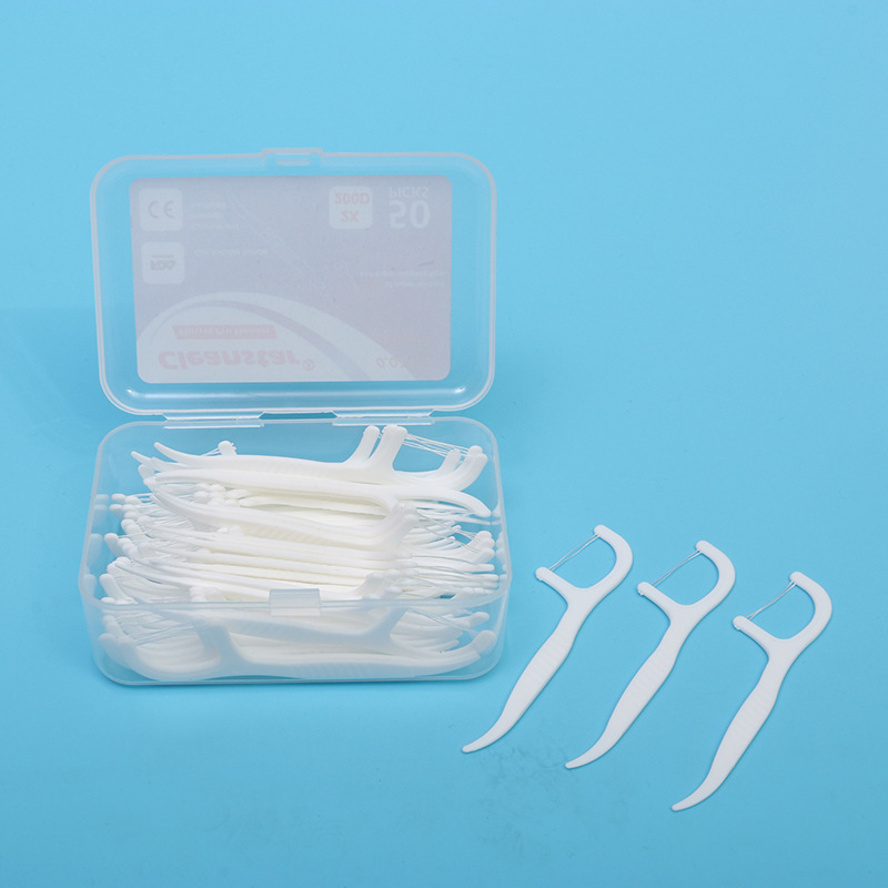 Dental floss storage box, 200D family pack, plastic toothpicks, disposable, 50 pieces, mini box, dental floss picks
