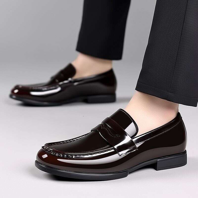 New Cowhide Loafer, Fahion Bean Hiny Urface, One Foot Men' Hoe, Formal Wear, Britih Buine Caual Leather
