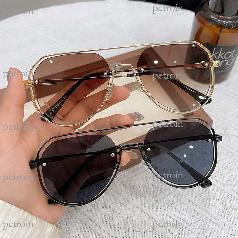 Modern New Style Toad Frame Double Bridge Trendy Unisex Driving Casual Sunglasses